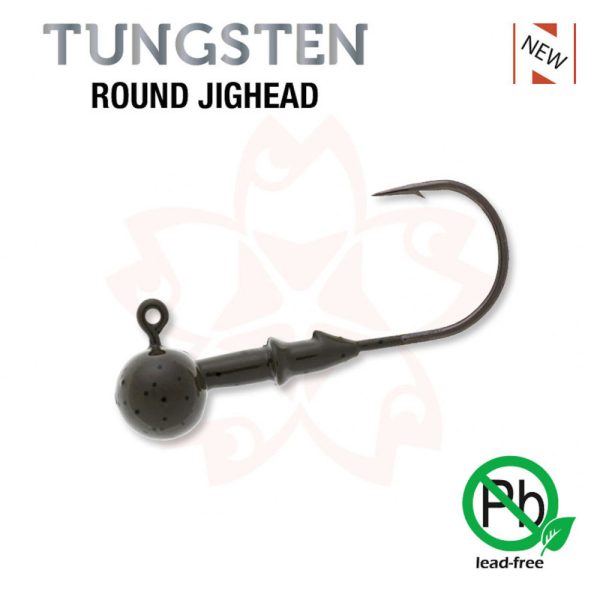 Sakura - TUNGSTEN ROUND JIGHEAD 1/16 - 1,8G / Hook #1/0 x 3pcs (Naturfarbe) - JIG Kopf