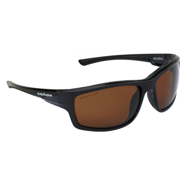 Sakura - BOLSENA RAHMEN- Acetatlinse - Farbe Braun / Kupfer - glänzendes Schwarz - Größe L - Sonnenbrille - Angelbrille