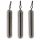 Sakura - TUNGSTEN SKINNY DROP SHOT 1/8 - 3,5G x 3pcs (Naturfarbe) - Bleie - Spinnblei - Dropshot-Blei
