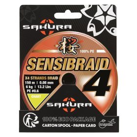   Sakura Sensibraid X4 Chart 0,08mm 150m Geflochtene Hauptschnur