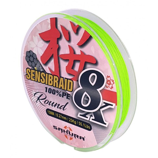 Sakura Sensibraid 8 geflochtene Schnur - CHART 150 M - 0.12 mm / 9Kg / 19.8Lbs