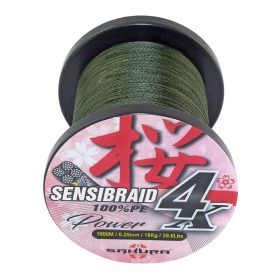   Sakura Sensibraid 4 geflochtene Schnur - GREEN 1000 M - 0.30 mm / 20Kg / 44Lbs