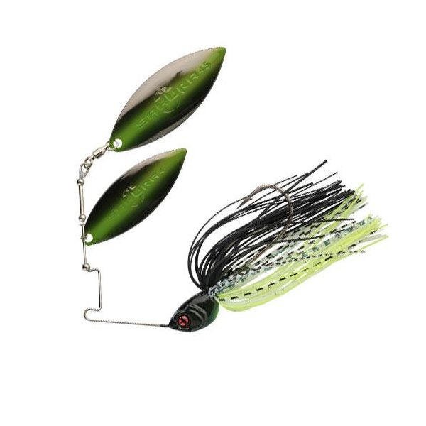 Sakura Cajun DW 21gr JC20 Spinnerbait - Schwarz Chartreuse