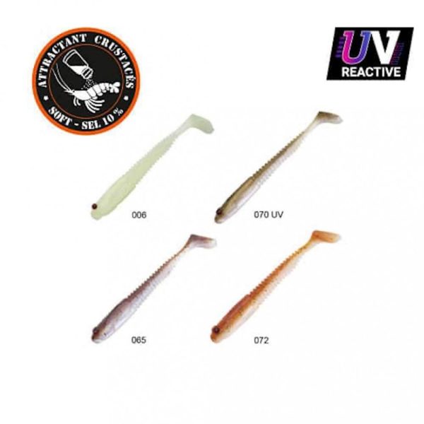 Sakura - GOBYGO 65 - 65MM - Klarwasser-Paket 2 (006 - 065 - 069 UV - 072) - Blister 7 Stück - Gummiköder