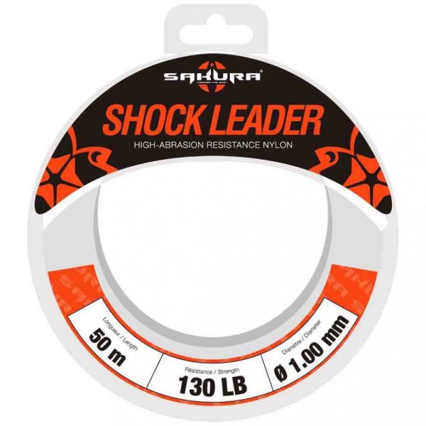 Sakura - SHOCK LEADER KLAR 50 M - 0.74 mm / 60 Lb. Test - Vorfachschnur - Fluorocarbon