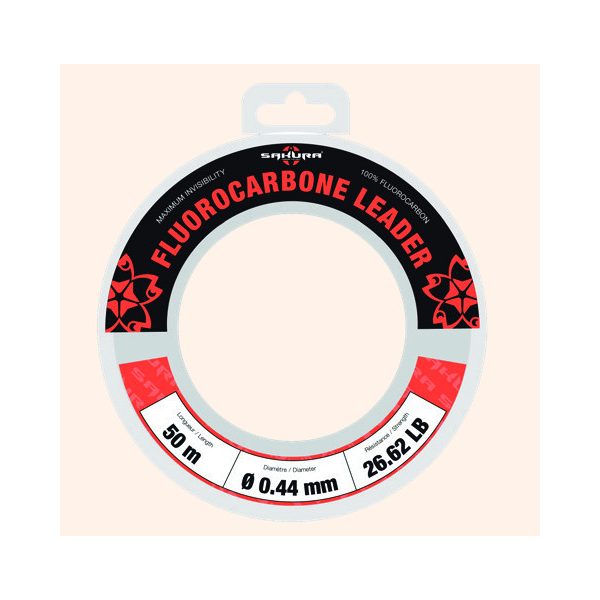 SAKURA FLUOROCARBON LEADER 0,445mm Fluorocarbon-Vorfachschnur / Schnur