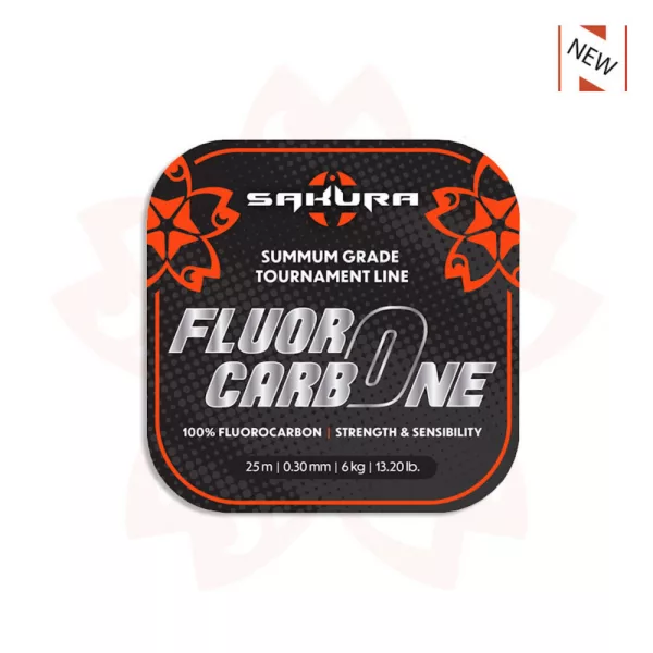 Sakura - FLUOROCARBON - 25 M - 0.35 mm / 7,75 Kg - 17,0 Lb. - Vorfachschnur - Fluorocarbon