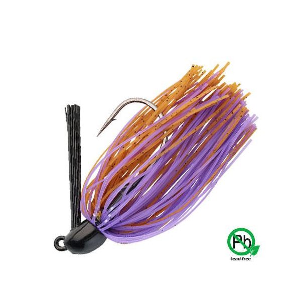 Sakura Tungsten Swim Jig 7,2gr BP Skirted Jigkopf - Braun&Lila