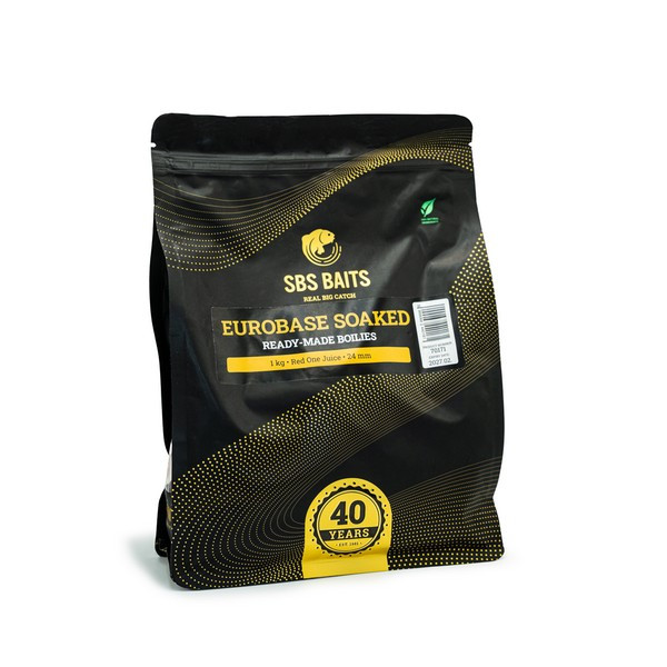 SBS Eurobase Soaked Ready-Made Boilies Soak Attract Natural 20mm Boilie 1kg