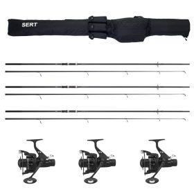  Sert 3x Carp Training 12-2 Rute und 3x Carp Training HRS 601 FD Rolle Set