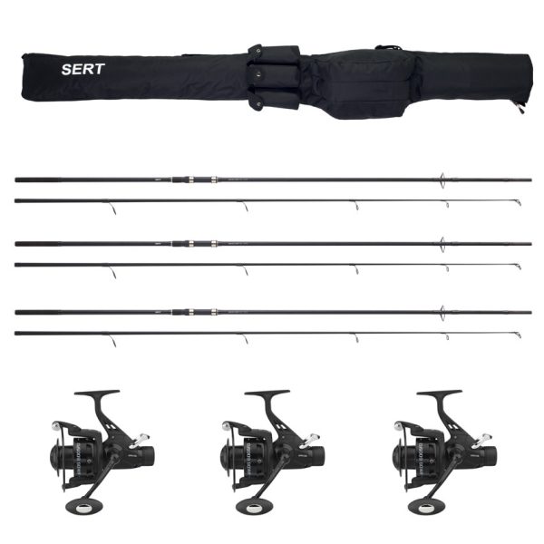 Sert 3x Carp Training 12-2 Rute und 3x Carp Training HRS 601 FD Rolle Set