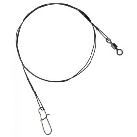   SERT - 7 STRAND TRACE + SWIVEL AND SNAP LINK - 50CM - 15KG - Bissfestes Vorfach