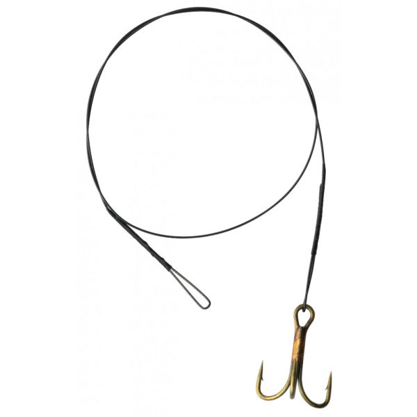 SERT - 7 STRAND TRACE WITH TREBLE HOOK - 60CM - 9KG - Bissfestes Vorfach