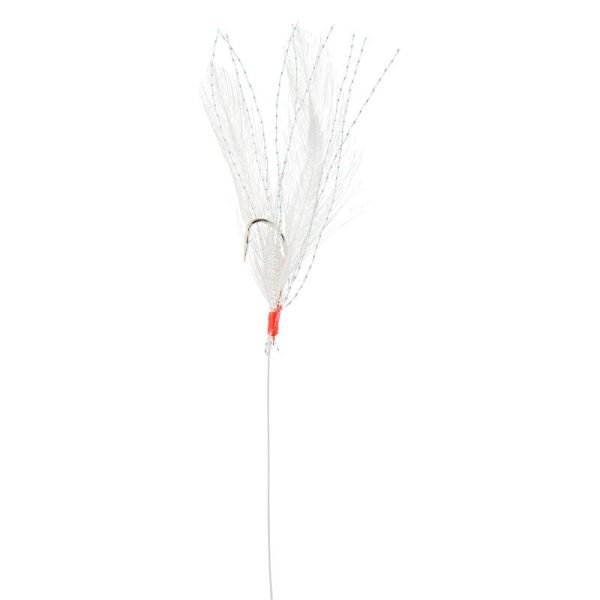 SRT Sabiki White Feathers 135cm 5H 10 Vorgebundener Haken 5 Stk.