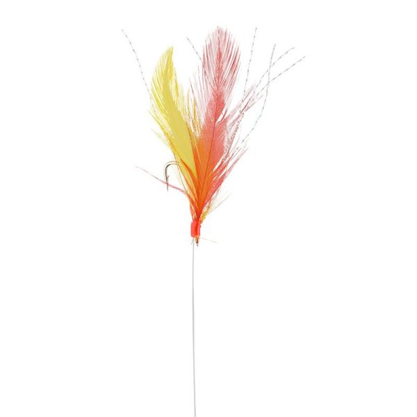 SRT Sabiki Red and Yellow Feathers 135cm 5H 2/0 Vorgebundener Haken 5 Stk.