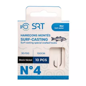   SRT Surf-Casting Special 0,35mm 100cm Monofil 1 Vorgebundener Haken 10 Stk