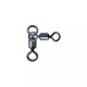 SERT - COMBI ROLLING SWIVELS - BLACK N°1x2 X 4 - Wirbel