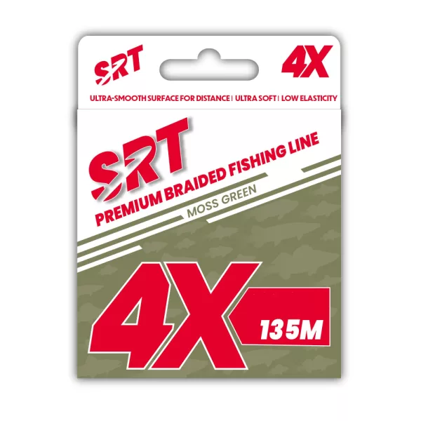 Sert Tresse 4x Srt Moosgrüne Geflochtene Schnur 0,16mm 135m