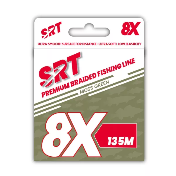 Sert Tresse 8x Srt Moosgrüne Geflochtene Schnur 0,12mm 135m