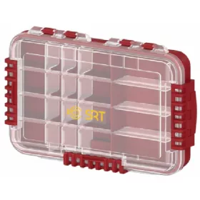   SRT 3076 Rot Wasserdichte Gerätebox mit 14 Fächern 35,5x22,5x5,6cm