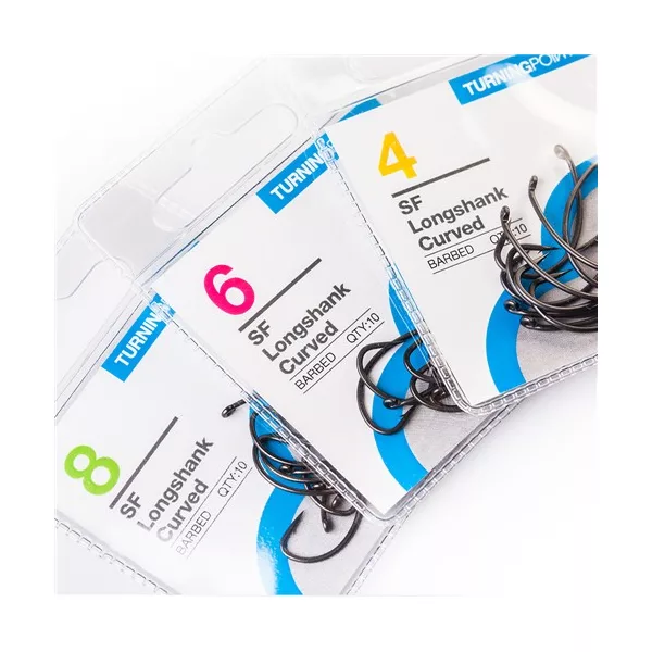 Spotted Fin Longshank Curved Barbed Widerhakenhaken Größe 8