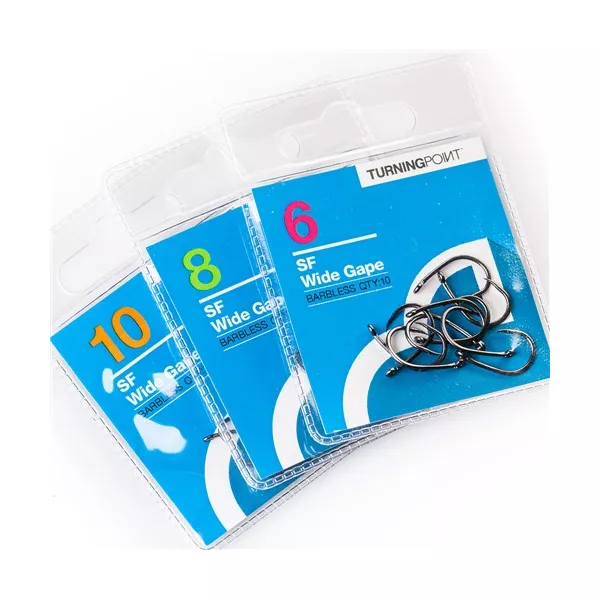 Spotted Fin Wide Gape Barbed - Haken mit Widerhaken - Größe 8