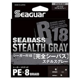   Seaguar R18 Kanzen Seabass Stealth Gray 150m 0,8Gou Geflochtene Hauptschnur