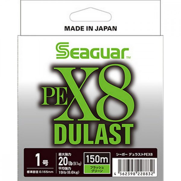 Seaguar Dulast PEX8 Flash Green 0,128mm 150m Geflochtene Hauptschnur