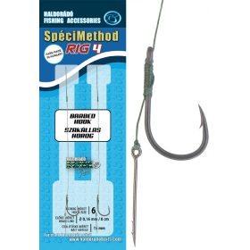   Haldorádó SpéciMethod Rig4 Braid 6 Mit Öse, mit Widerhaken, Geflochtener Vorgebundener Haken