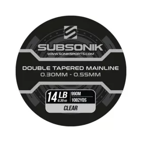   Subsonik Double Tapered Main Line Clear 16Lb 990m sich verjüngende Monofil-Hauptschnur