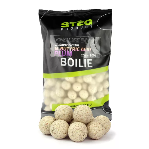 Stég Long Life Boilie 20mm Buttersäure-Pflaume Futterboilie 800gr