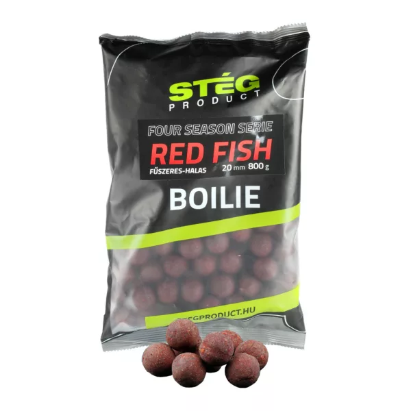 Stég Four Season Serie Boilie Red Fish Fűszeres-Halas 20mm Etető Bojli 800gr