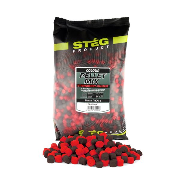 Stég Pellet-Mix 8mm Erdbeer-Heilbutt Pellet 800gr