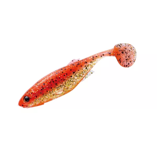 Major Craft Stabi Shad Fat 8,9cm #003 Orange Gold Gummifisch 4 Stk.