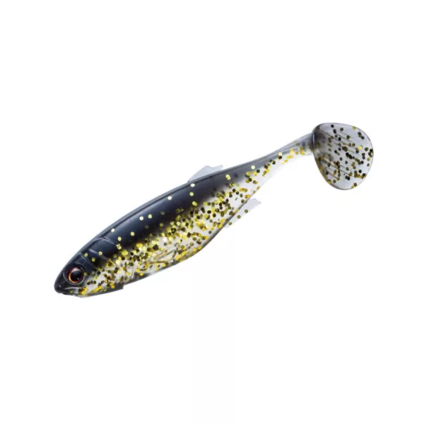 Major Craft Stabi Shad Fat 8,9cm #004 Black Gold Gummifisch 4 Stk.