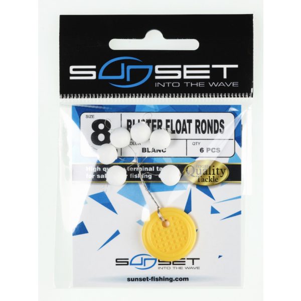 Sunset - BLISTER FLOAT ROUND WHITE 6mm - Stopper