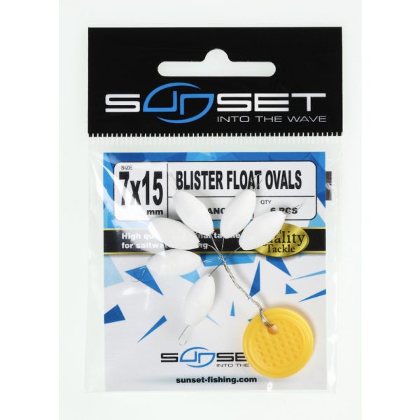 Sunset - BLISTER FLOAT OVAL WHITE 5x10mm - Stopper