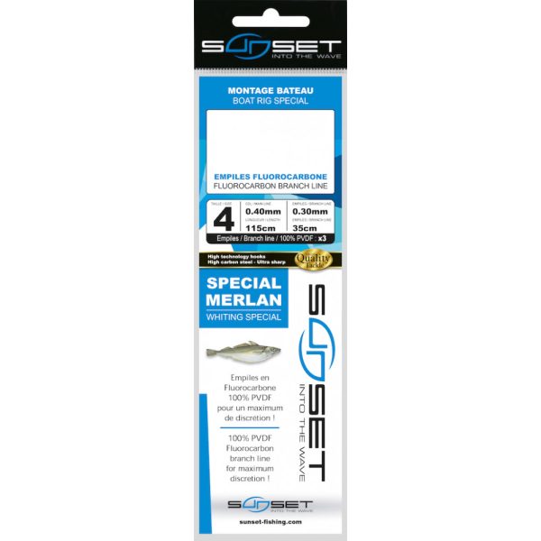 Sunset - BDL BOAT RS COMPETITION SPECIAL MERLAN / FLUORO 3X35 N4 - Montage - Meeresmontage