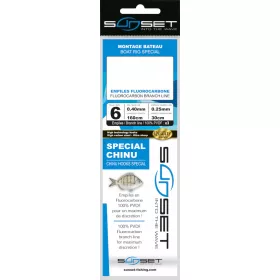   Sunset - BDL BOAT RS COMPETITION SPECIAL CHINU / FLUORO 3X30 N1 - Vorfach - Meeresvorfach