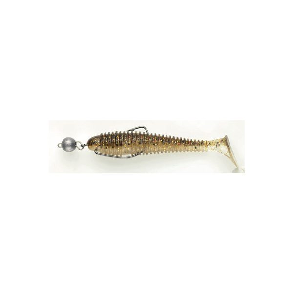 Swimy Cheburashka Galfion Fat Shad Rig Gummifisch K050 95mm - 5gr - Fertiges Rig - Cheburashka Blei - Vormontiert