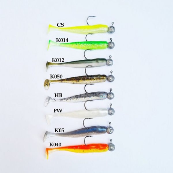 SWIMY Pompei Shad mit Jigkopf Gummifisch K050 75mm - 5gr