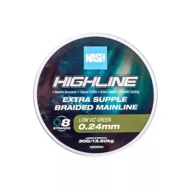 Nash Highline Grün 0,24mm 1200m Geflochtene Hauptschnur