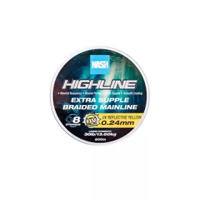 Nash Highline UV Gelb 0,18mm 600m Geflochtene Hauptschnur