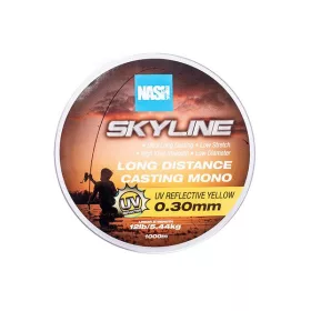 Nash Skyline Mono UV Gelb 0,30mm 1000m Monofile Hauptschnur