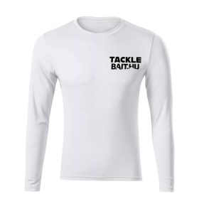TackleBait Langarm-T-Shirt mit Logo, Weiß S