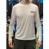 TackleBait Langarm-T-Shirt mit Logo, Weiß 3XL