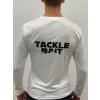 TackleBait Langarm-T-Shirt mit Logo, Weiß 3XL