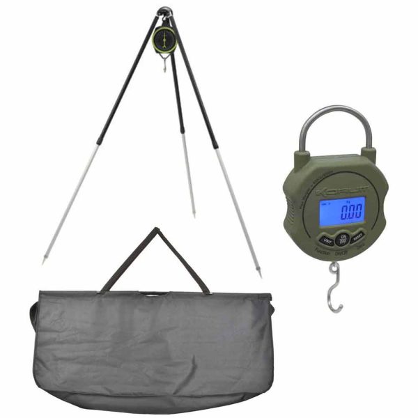 Korum Digital Scales Mérleg mérlegelő állvánnyal és ajándék mérlegelő zsákkal