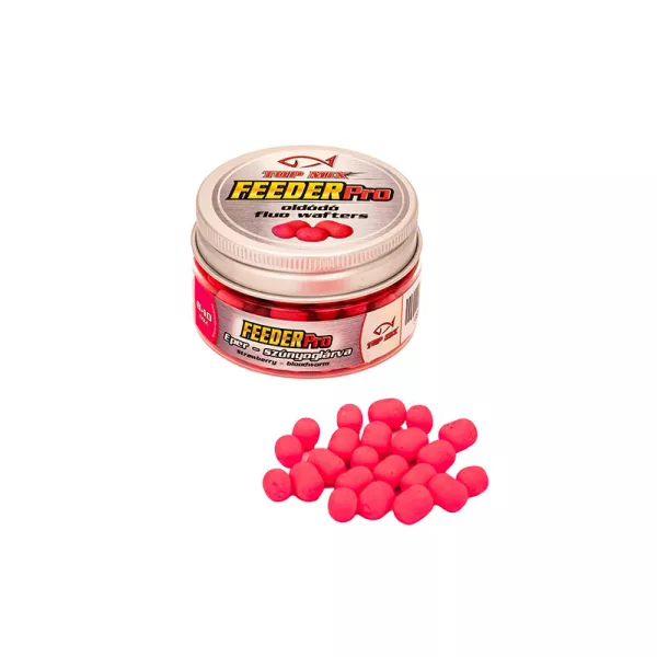 Top Mix Feeder Pro 8-10mm Erdbeer-Mückenlarven Löslicher Fluo Wafters 25gr