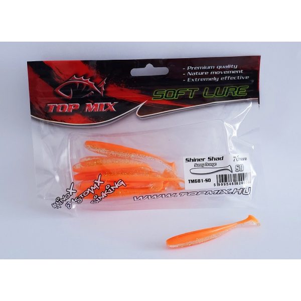 Top Mix Shiner Shad Sunny Orange 7,6cm Kunststoffköder 10 Stk.